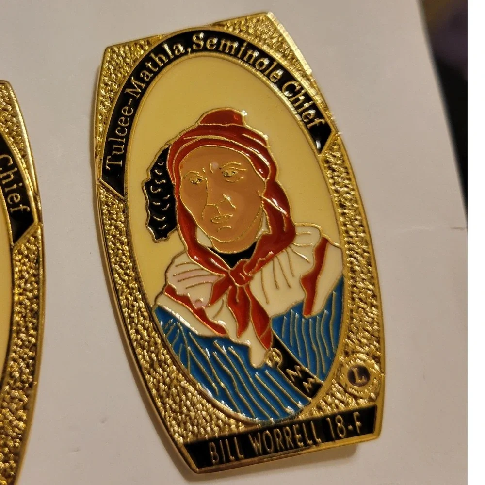 13pc Lions Club‎ International Native American Chiefs Enamel Trading Pin Set
